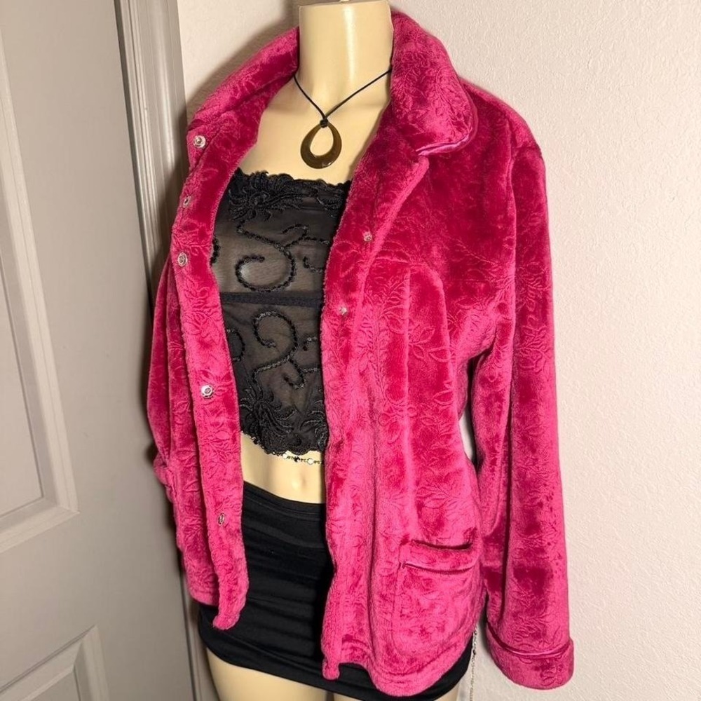Jasmine Rose Hot pink velour jacket
